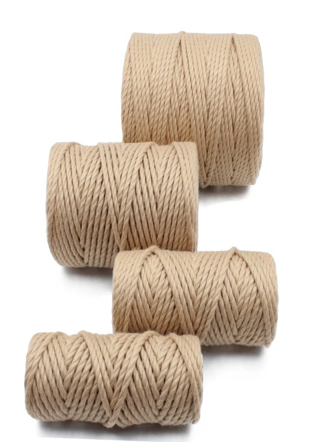 Bobbiny | 3 Ply Twisted Macrame Cotton Cord Dori (Roll Packaging) Thread for Macrame DIY and Other Projects | Chikku | 4mm,100 Meter - Image 4